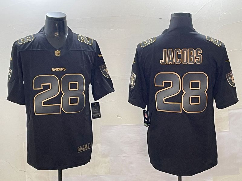 Men Oakland Raiders #28 Jacobs Black Gold 2024 Nike Limited NFL Jersey style 01082->san francisco 49ers->NFL Jersey